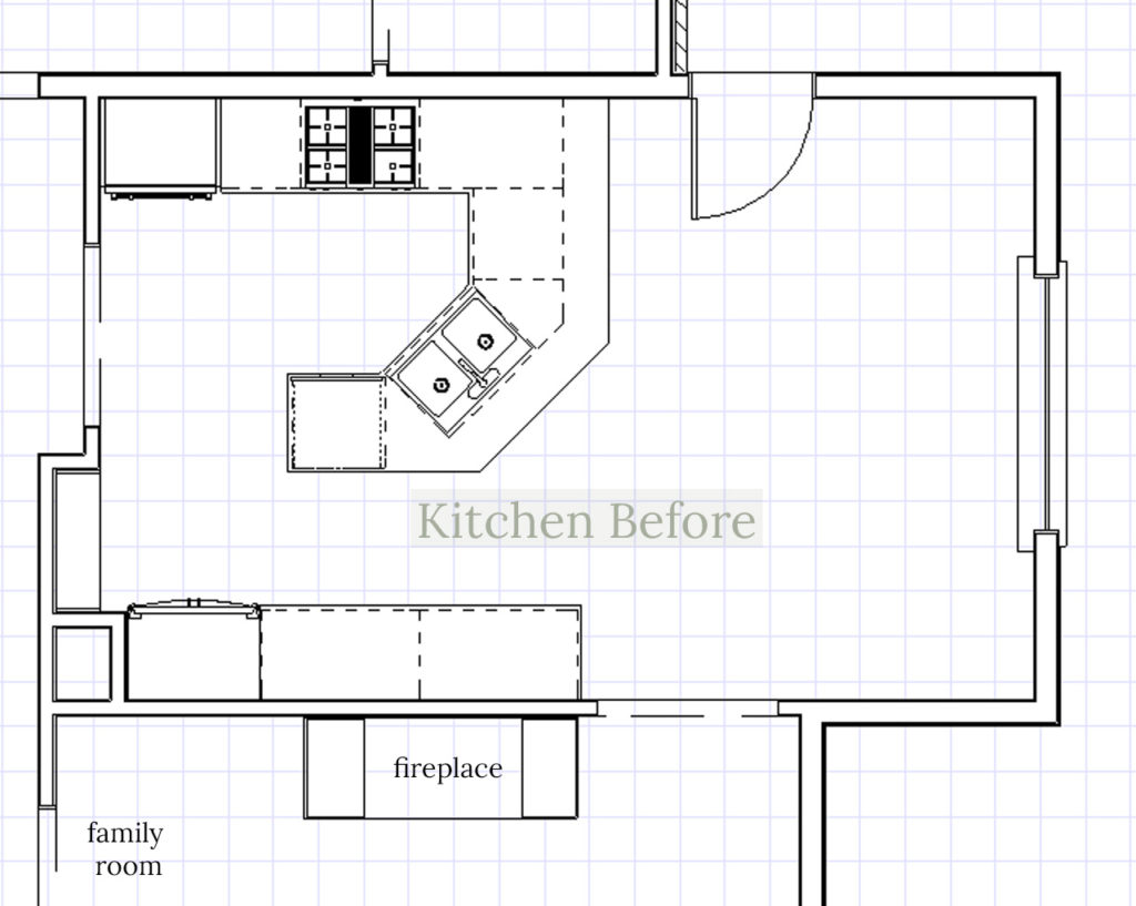 kitchen floor plan before