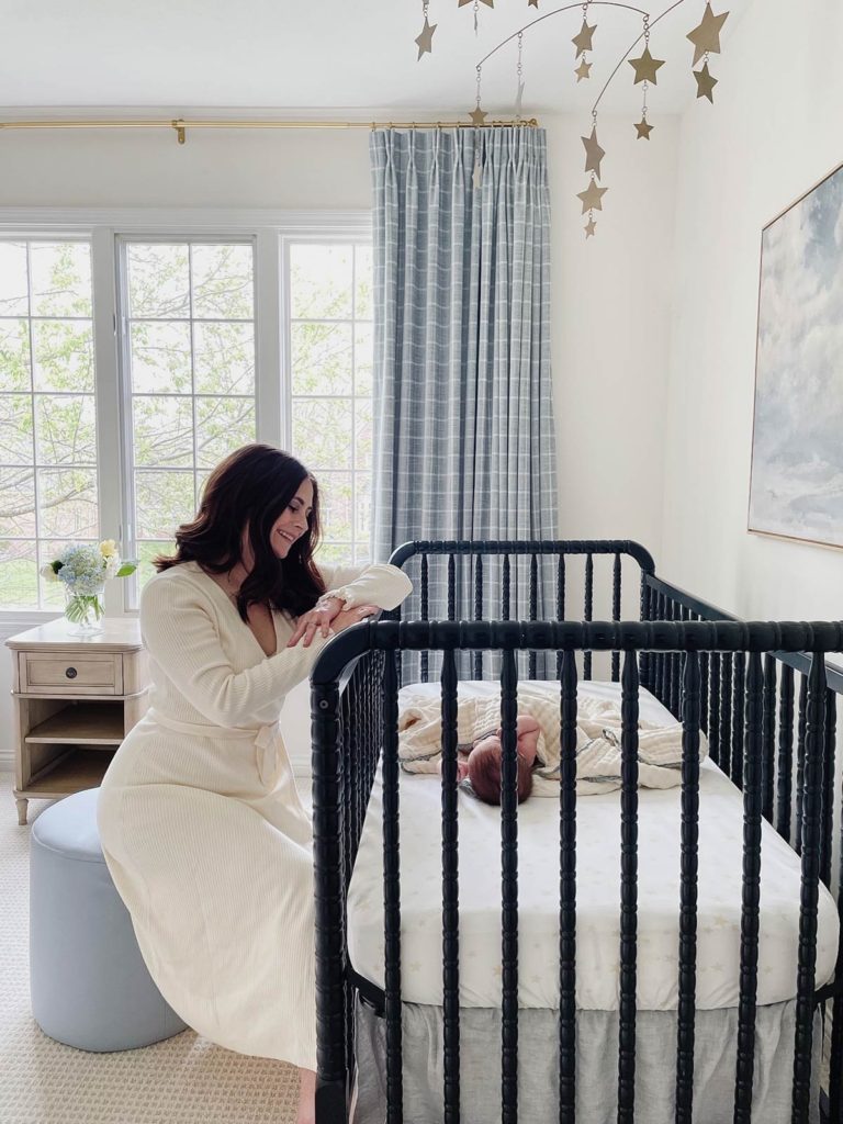 A Baby Blue Plaid Nursery House with Home